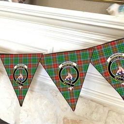 ScotsTee Shop Scottish Muirhead SC Crest Tartan Triangle Flags Tartan Bunting, Pennants (12pcs)