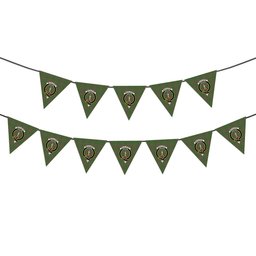 ScotsTee Shop Scottish MacAlister of Glenbarr Hunting Ancient Crest Tartan Triangle Flags Tartan Bunting, Pennants (12pcs)