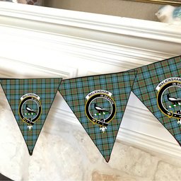ScotsTee Shop Scottish Walkinshaw Crest Tartan Triangle Flags Tartan Bunting, Pennants (12pcs)