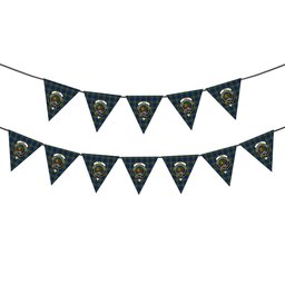 ScotsTee Shop Scottish Muir Modern Crest Tartan Triangle Flags Tartan Bunting, Pennants (12pcs)