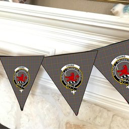 ScotsTee Shop Scottish Young Weathered Clan Crest Tartan Triangle Flags Tartan Bunting, Pennants (12pcs)