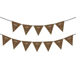ScotsTee Shop Scottish Sutherland of Duffus Crest Tartan Triangle Flags Tartan Bunting, Pennants (12pcs)