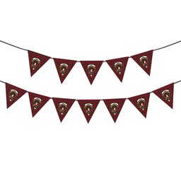 ScotsTee Shop Scottish Ross 4 Crest Tartan Triangle Flags Tartan Bunting, Pennants (12pcs)