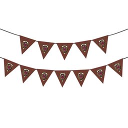 ScotsTee Shop Scottish Ogilvie 2 Crest Tartan Triangle Flags Tartan Bunting, Pennants (12pcs)