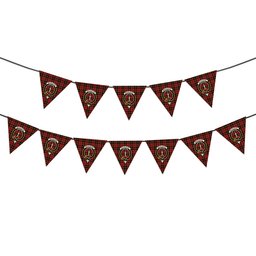ScotsTee Shop Scottish MacAlister of Skye Crest Tartan Triangle Flags Tartan Bunting, Pennants (12pcs)