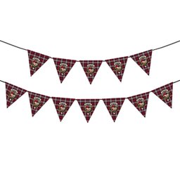 ScotsTee Shop Scottish MacDonald Dress Irish Crest Tartan Triangle Flags Tartan Bunting, Pennants (12pcs)
