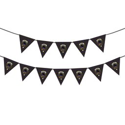 ScotsTee Shop Scottish MacDonell of Glengarry 2 Crest Tartan Triangle Flags Tartan Bunting, Pennants (12pcs)