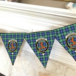 ScotsTee Shop Scottish Sutherland Old Ancient SC Crest Tartan Triangle Flags Tartan Bunting, Pennants (12pcs)