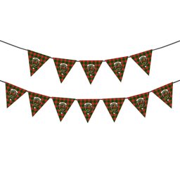 ScotsTee Shop Scottish Pollock Modern Crest Tartan Triangle Flags Tartan Bunting, Pennants (12pcs)