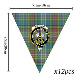 ScotsTee Shop Scottish Whitelaw Crest Tartan Triangle Flags Tartan Bunting, Pennants (12pcs)