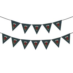 ScotsTee Shop Scottish McNicol Hunting Crest Tartan Triangle Flags Tartan Bunting, Pennants (12pcs)