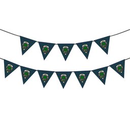 ScotsTee Shop Scottish Irvine of Bonshaw Tower Modern Crest Tartan Triangle Flags Tartan Bunting, Pennants (12pcs)