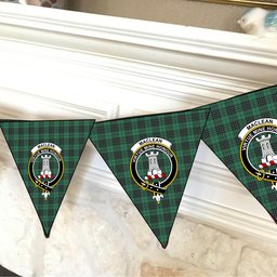 ScotsTee Shop Scottish MacLean Hunting Ancient Crest Tartan Triangle Flags Tartan Bunting, Pennants (12pcs)