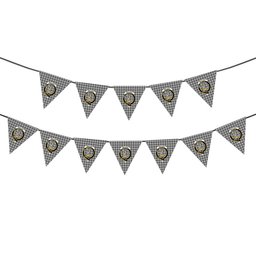 ScotsTee Shop Scottish Wallace Dress Crest Tartan Triangle Flags Tartan Bunting, Pennants (12pcs)