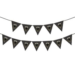 ScotsTee Shop Scottish Turnbull, Dress Bruce Crest Tartan Triangle Flags Tartan Bunting, Pennants (12pcs)