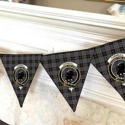 ScotsTee Shop Scottish Turnbull, Dress Bruce Crest Tartan Triangle Flags Tartan Bunting, Pennants (12pcs)