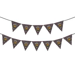 ScotsTee Shop Scottish MacPherson Dress 1 Crest Tartan Triangle Flags Tartan Bunting, Pennants (12pcs)