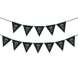 ScotsTee Shop Scottish MacKenzie Modern Crest Tartan Triangle Flags Tartan Bunting, Pennants (12pcs)