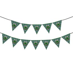 ScotsTee Shop Scottish Irvine of Bonshaw Ancient Crest Tartan Triangle Flags Tartan Bunting, Pennants (12pcs)