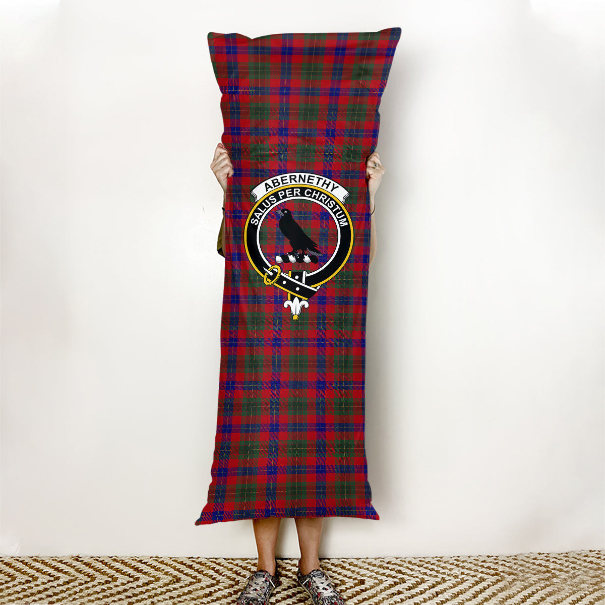 ScotsTee Shop Scottish Abernethy Colerain, USA Crest Tartan Body Pillow