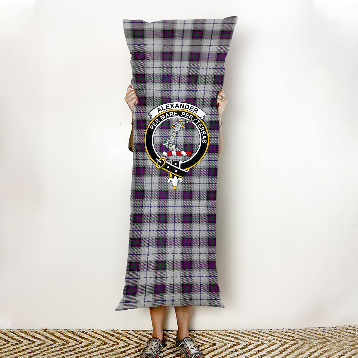 ScotsTee Shop Scottish Alexander of Menstry Dress Crest Tartan Body Pillow