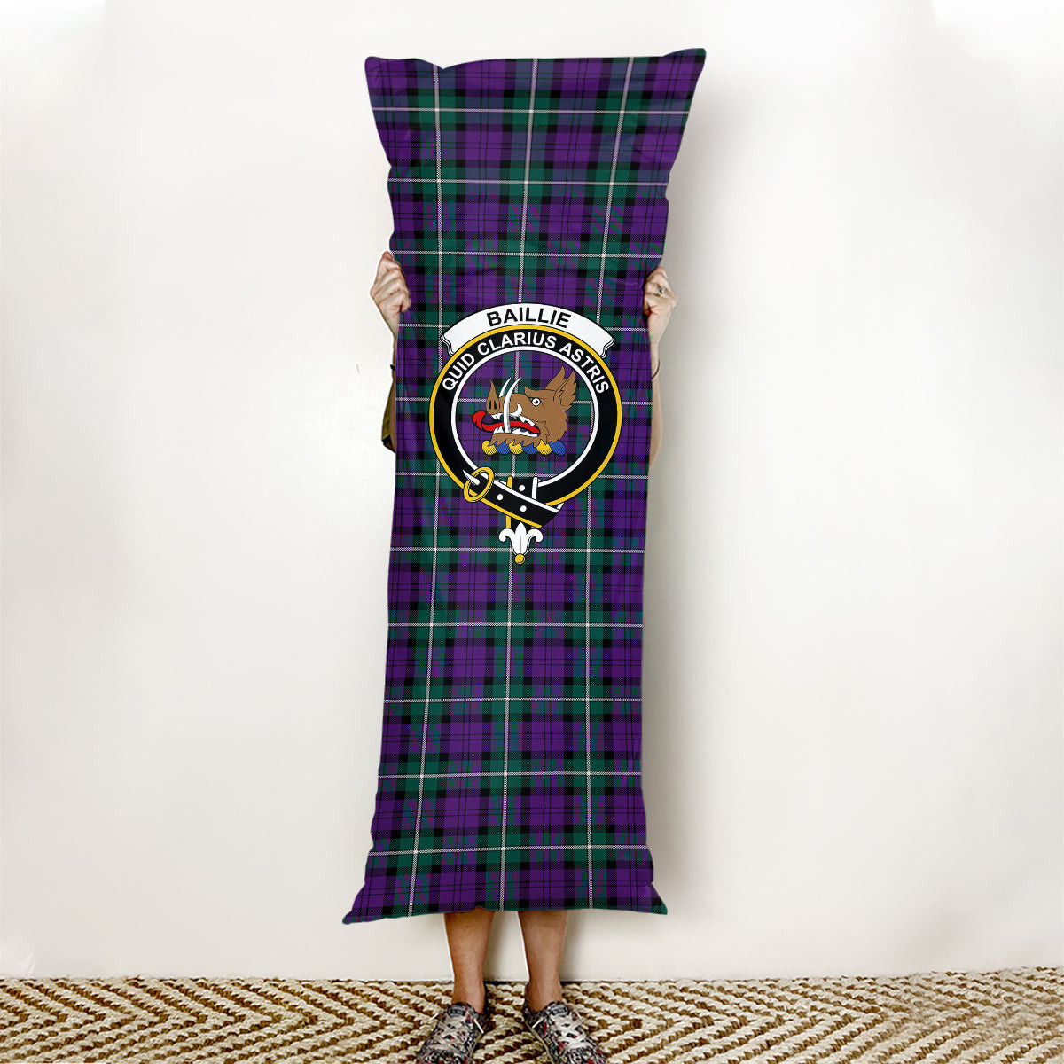 ScotsTee Shop Scottish Baillie Highland Society Modern Crest Tartan Body Pillow