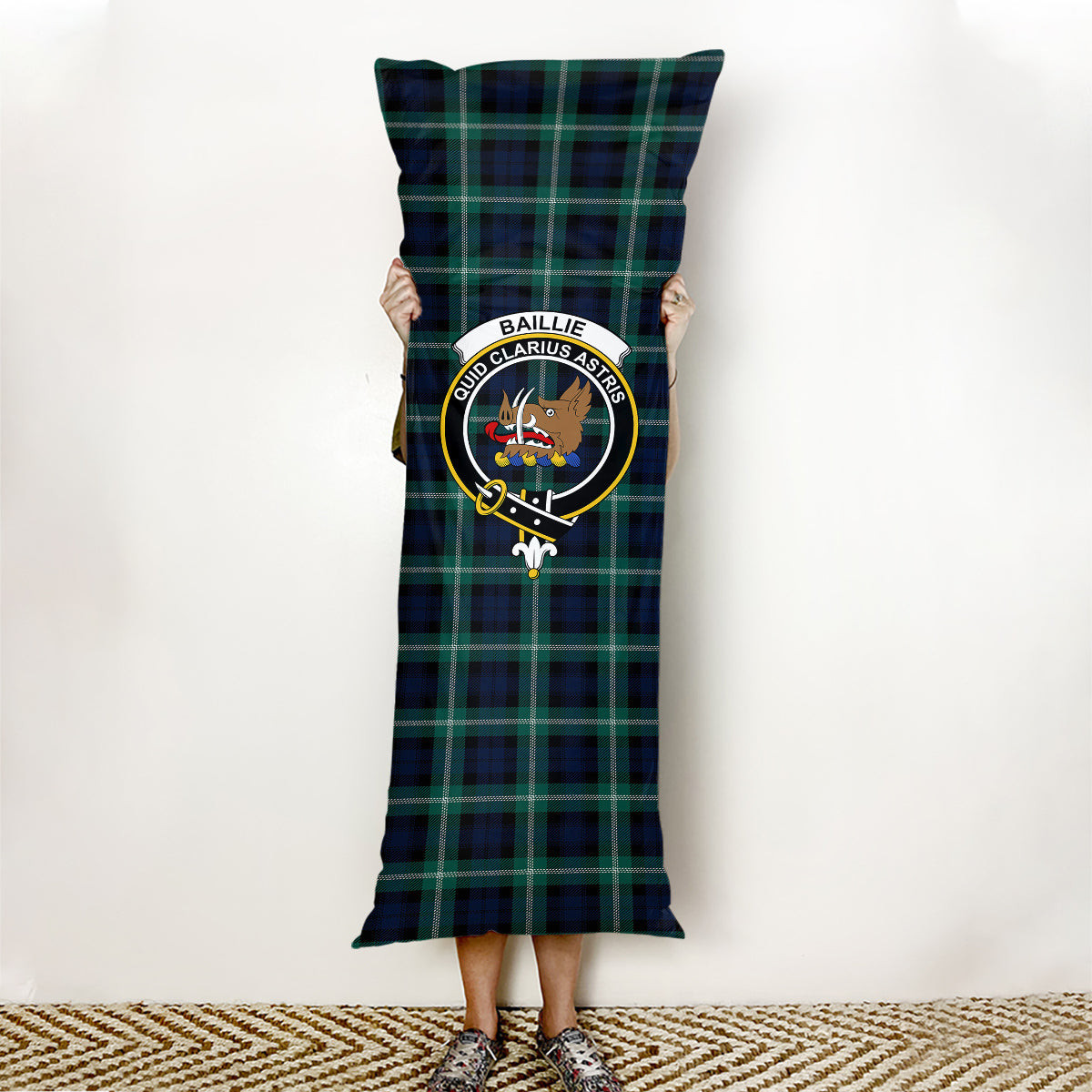 ScotsTee Shop Scottish Baillie of Polkemmet Modern Crest Tartan Body Pillow
