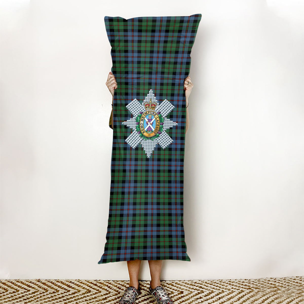 ScotsTee Shop Scottish Black Watch Coarse Kilt Ancient Crest Tartan Body Pillow