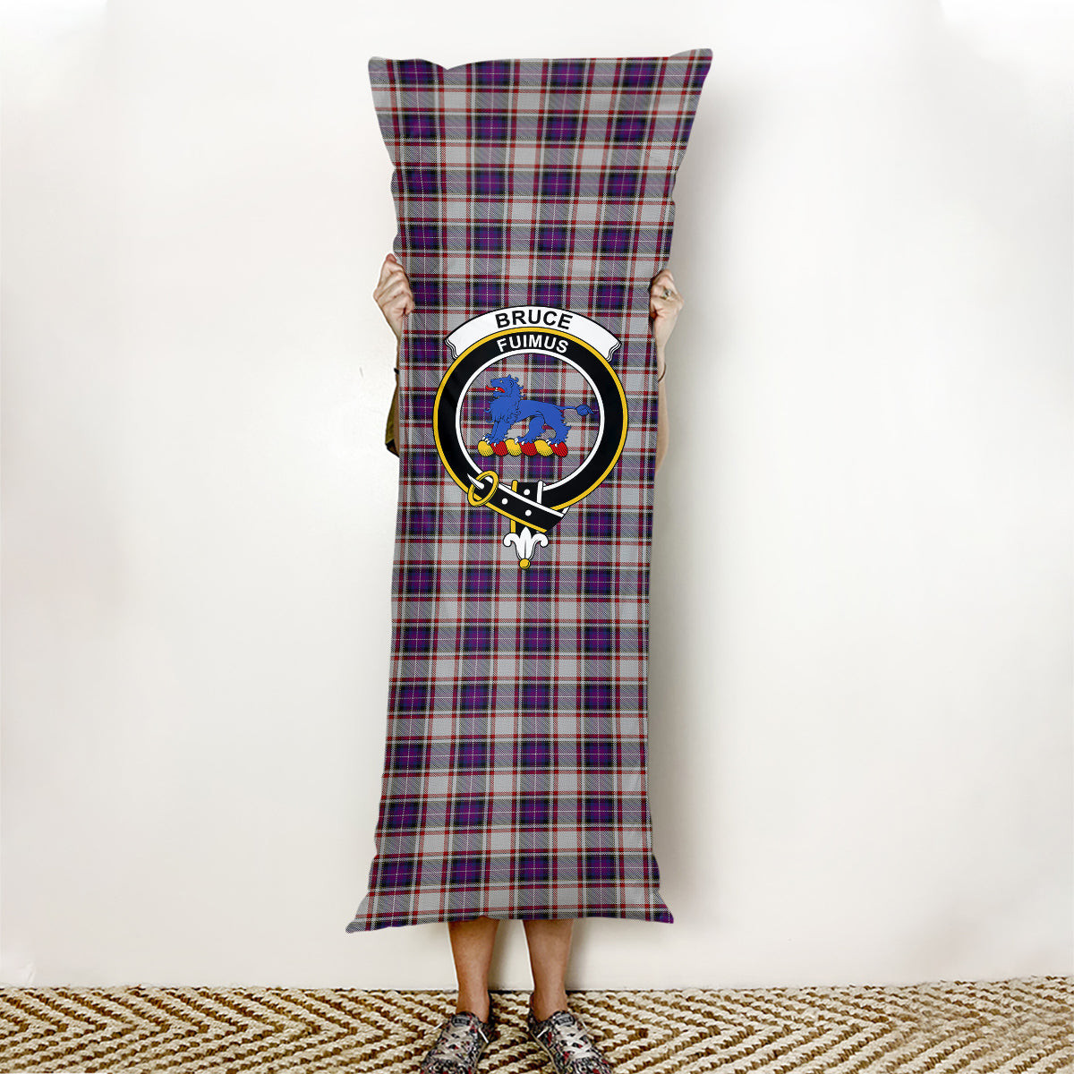 ScotsTee Shop Scottish Bruce of Kinnaird Dress (Dance) Crest Tartan Body Pillow