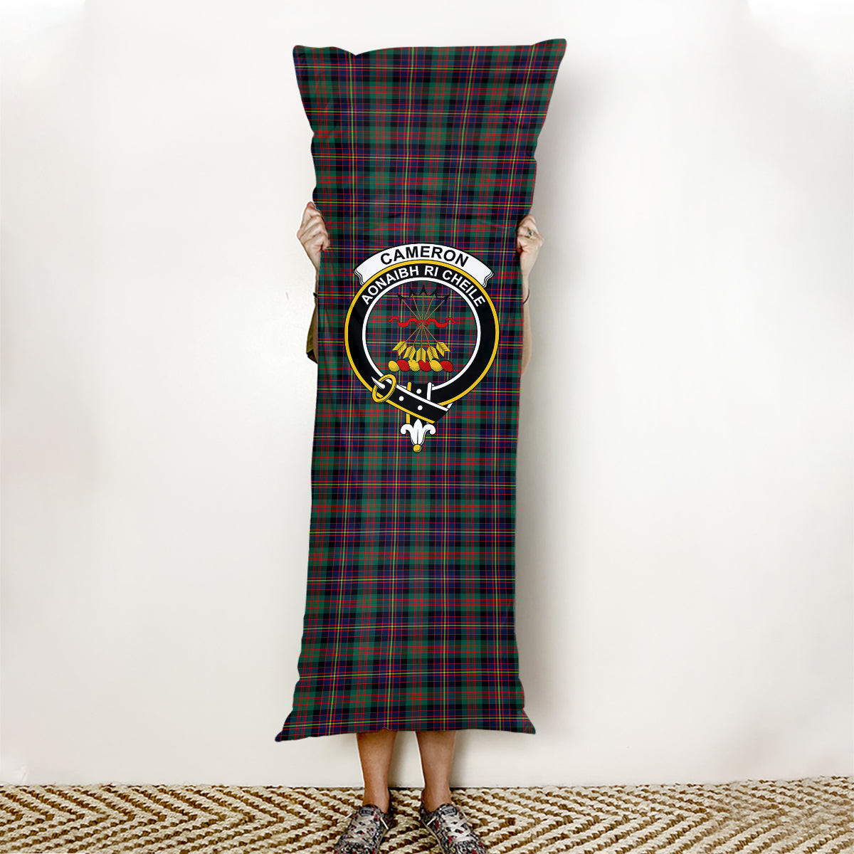 ScotsTee Shop Scottish Cameron Highlanders of Ottawa Crest Tartan Body Pillow