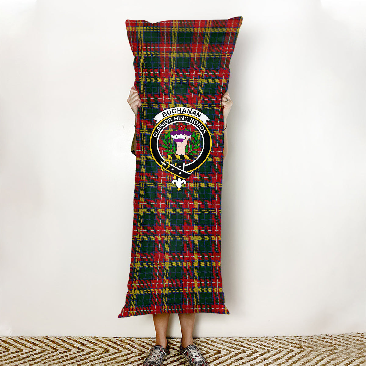 ScotsTee Shop Scottish Buchanan 1907 Crest Tartan Body Pillow