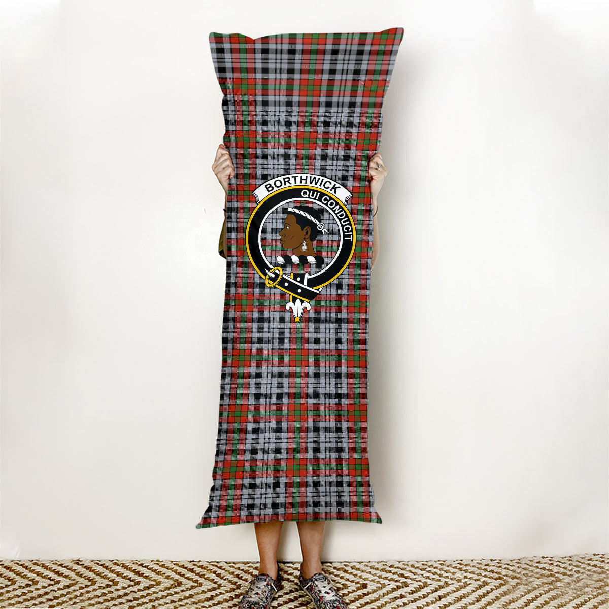 ScotsTee Shop Scottish Borthwick Dress Ancient Crest Tartan Body Pillow