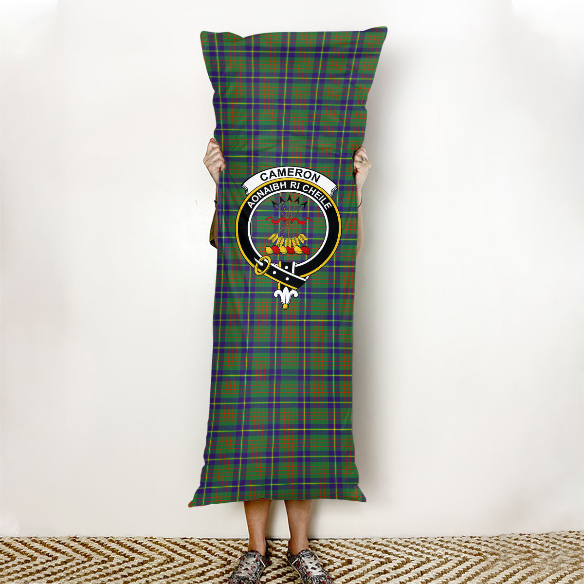 ScotsTee Shop Scottish Cameron of Lochiel Hunting Crest Tartan Body Pillow