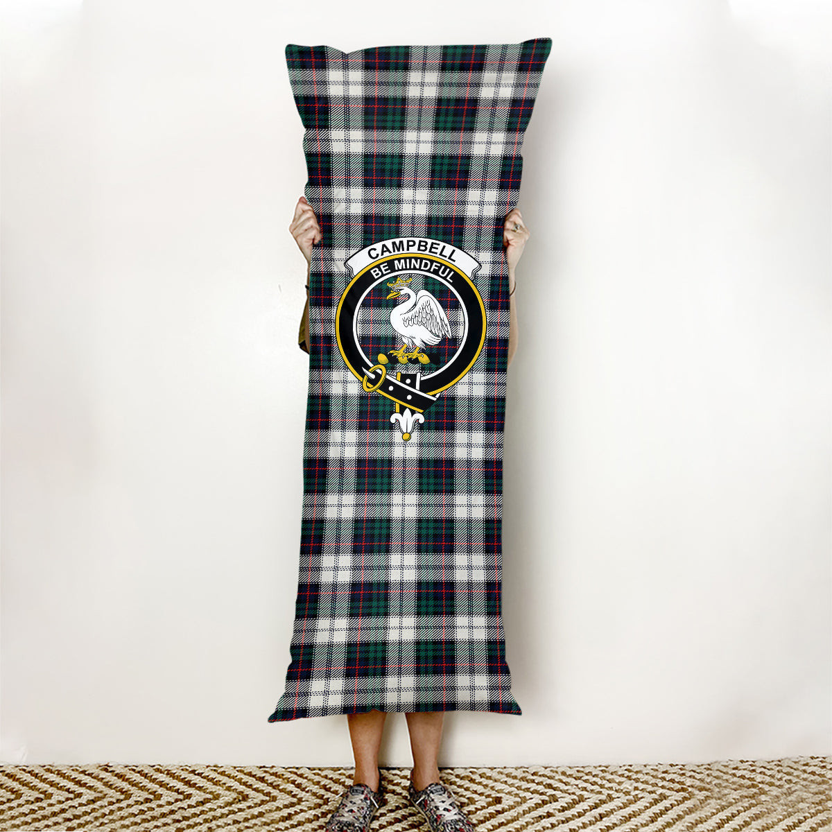 ScotsTee Shop Scottish Campbell of Cawdor Dress Modern Crest Tartan Body Pillow