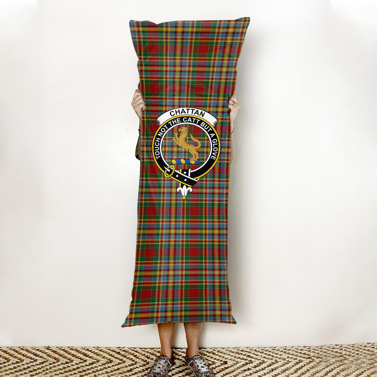 ScotsTee Shop Scottish Chattan Chief of Clan Crest Tartan Body Pillow
