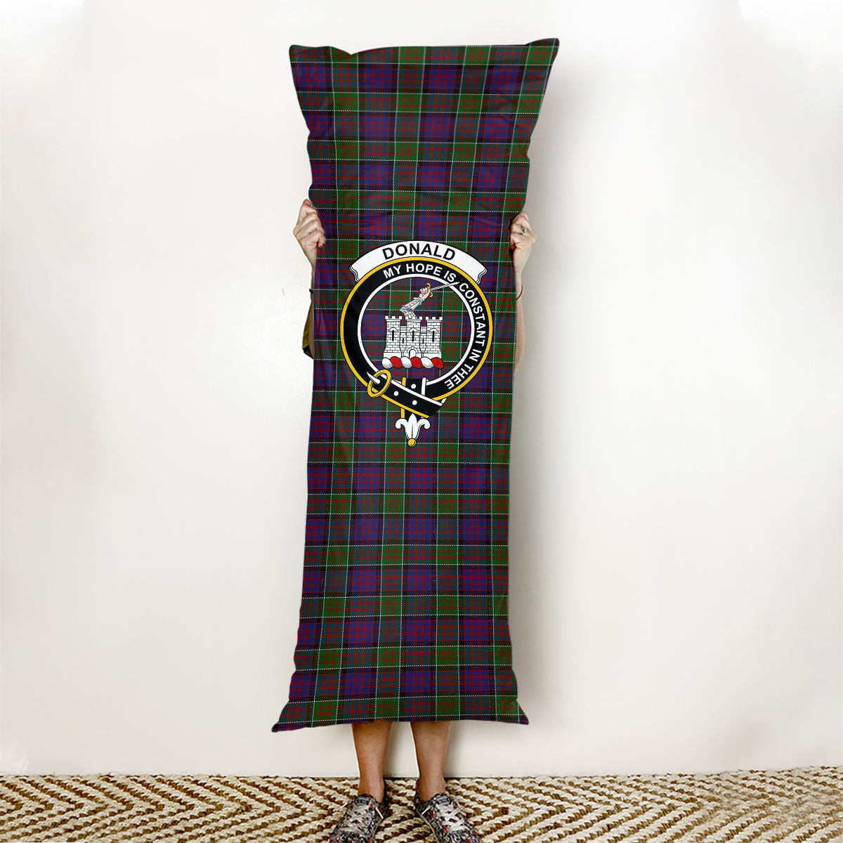 ScotsTee Shop Scottish Donald of Clan Ranald Modern Crest Tartan Body Pillow