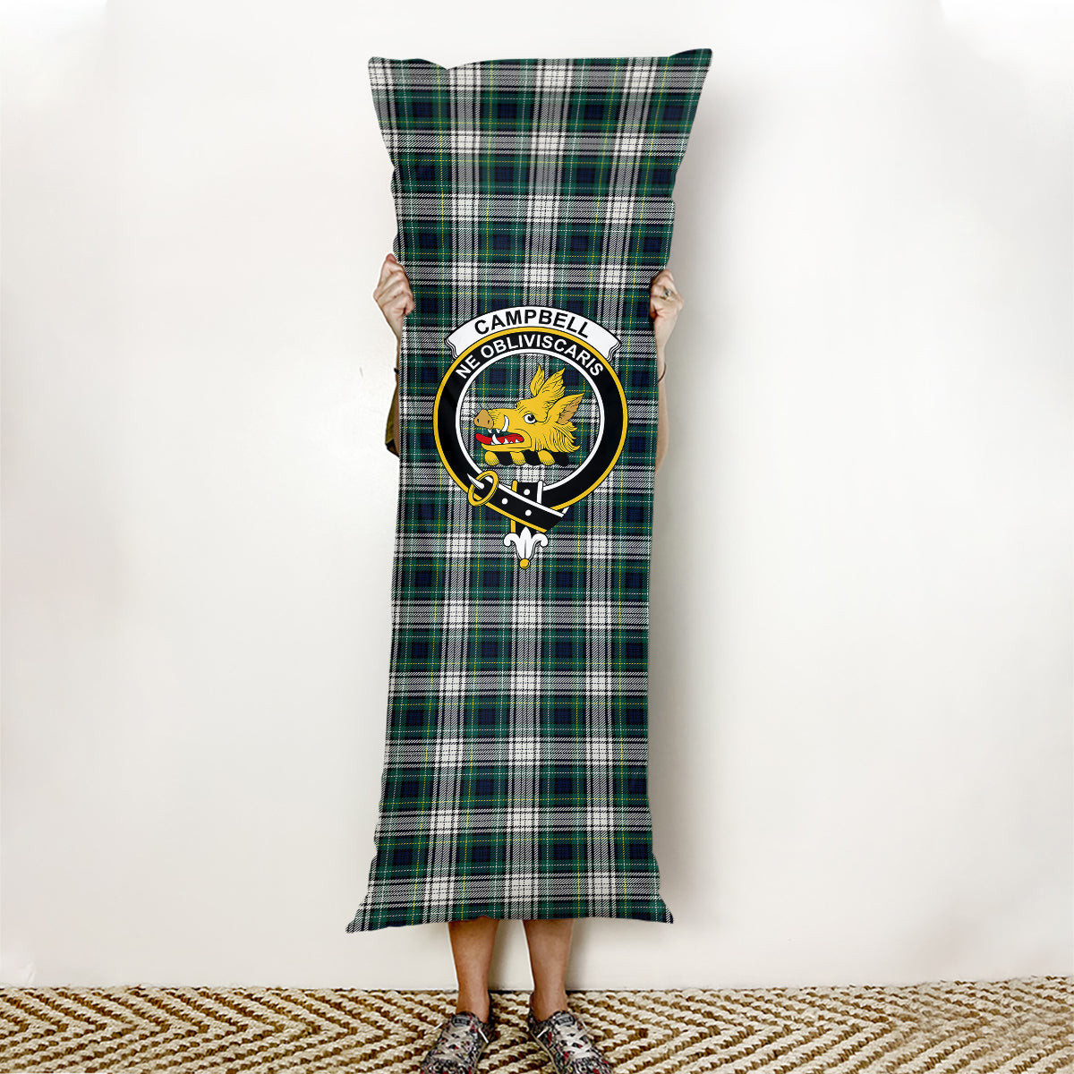 ScotsTee Shop Scottish Campbell Dress Modern Crest Tartan Body Pillow