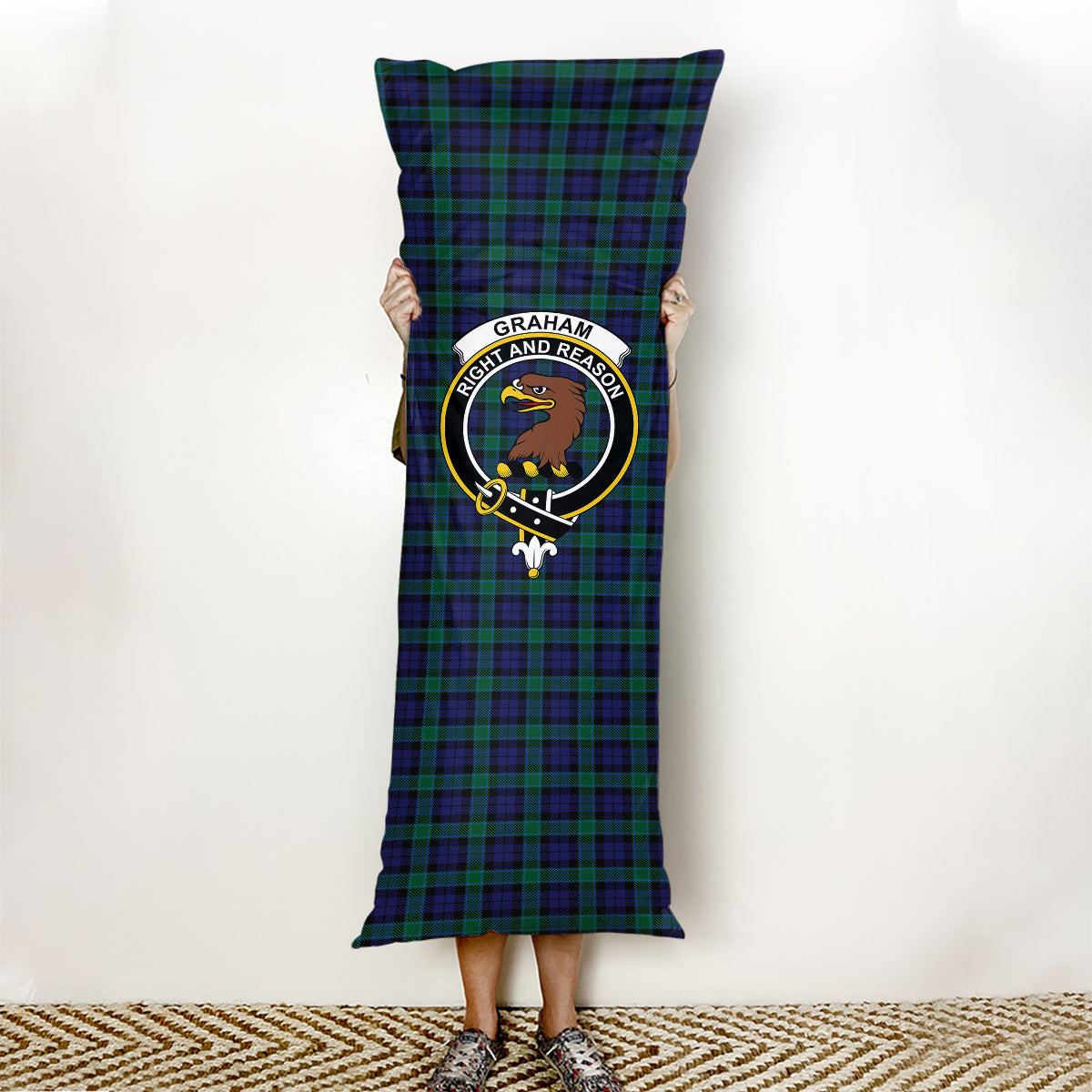 ScotsTee Shop Scottish Graham of Menteith Crest Tartan Body Pillow