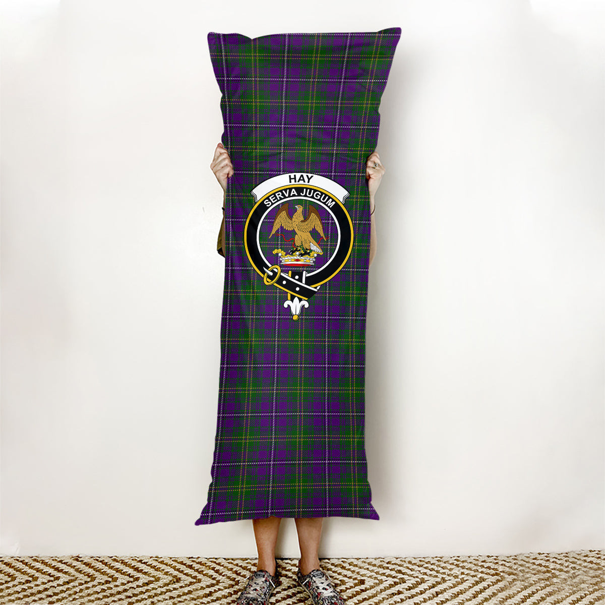 ScotsTee Shop Scottish Hay of Megginch Crest Tartan Body Pillow