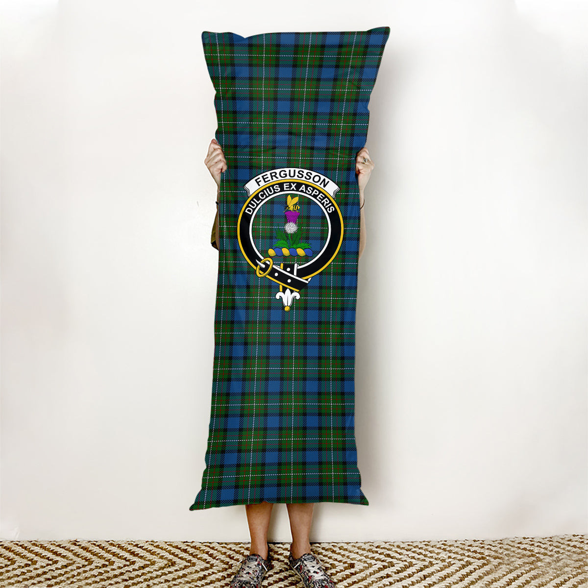 ScotsTee Shop Scottish Ferguson of Atholl Crest Tartan Body Pillow