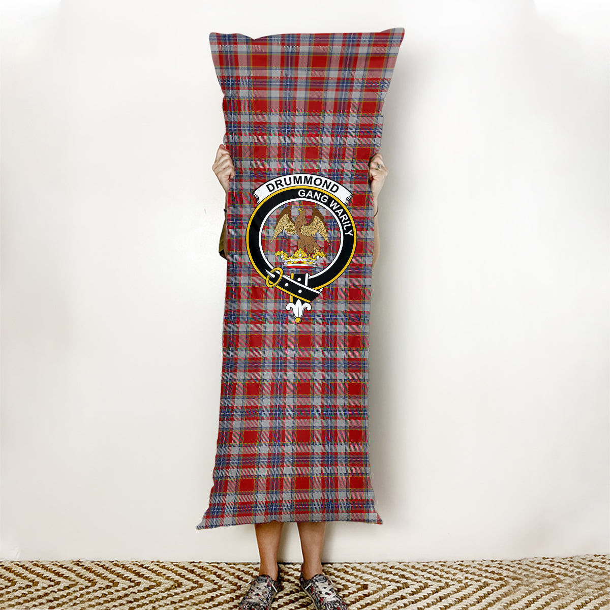 ScotsTee Shop Scottish Drummond of Perth Dress 2 Crest Tartan Body Pillow