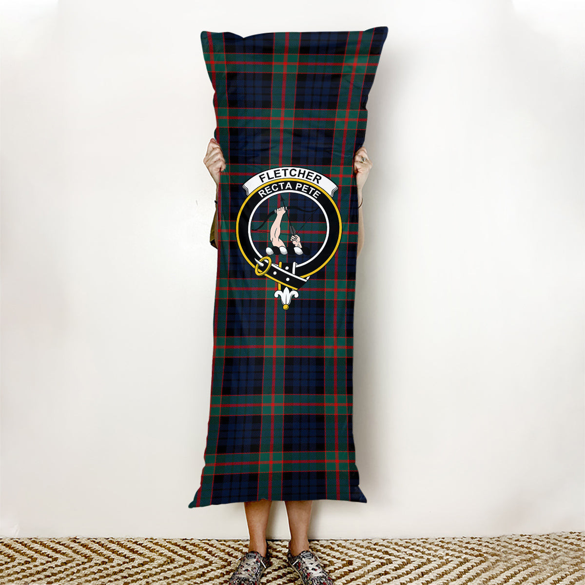 ScotsTee Shop Scottish Fletcher of Dunans Modern Crest Tartan Body Pillow