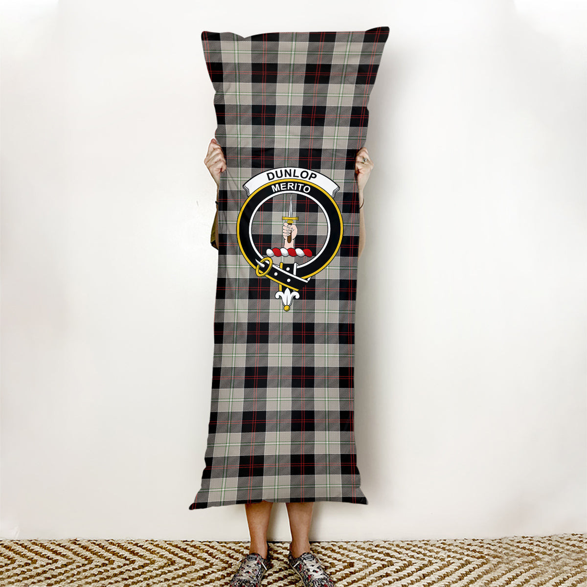 ScotsTee Shop Scottish Dunlop Hunting Modern Crest Tartan Body Pillow