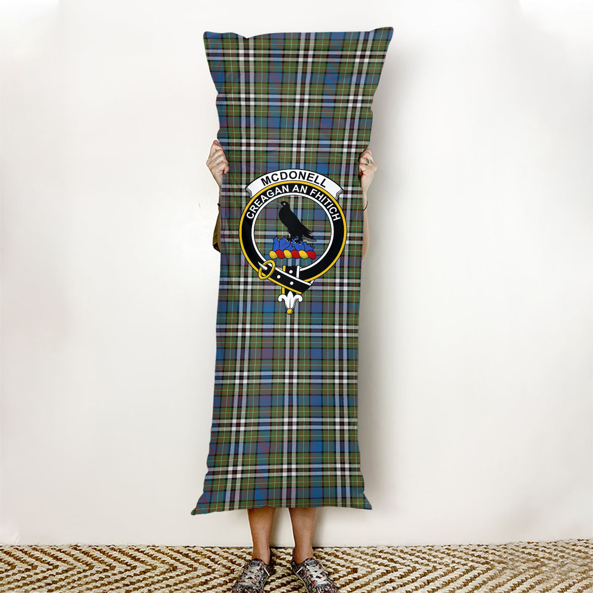 ScotsTee Shop Scottish McDonell of Glengarry Dress Ancient Crest Tartan Body Pillow