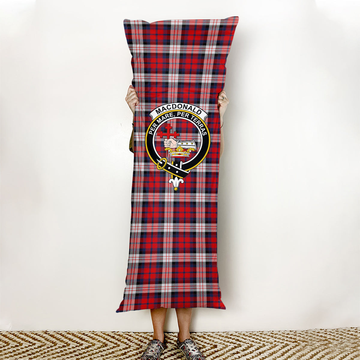 ScotsTee Shop Scottish MacDonald Dress Irish Modern Crest Tartan Body Pillow