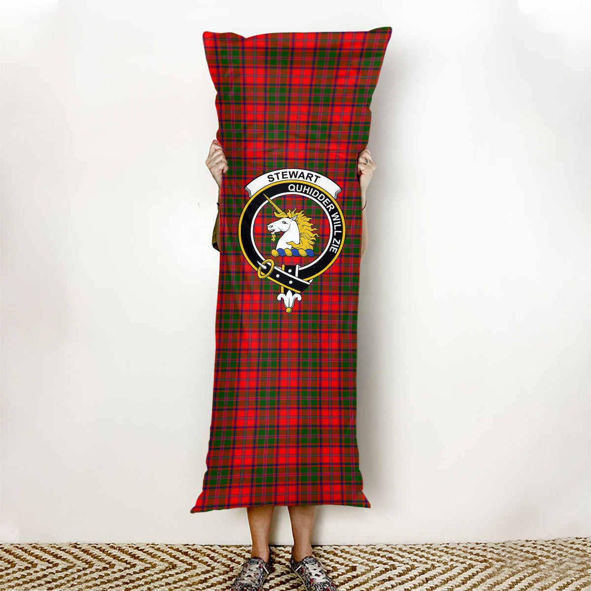 ScotsTee Shop Scottish Stewart of Appin Modern Crest Tartan Body Pillow