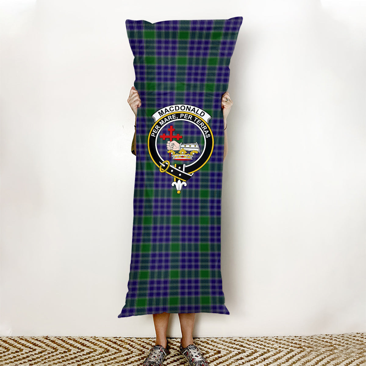 ScotsTee Shop Scottish MacDonald Lord of the Isles Hunting 2 Crest Tartan Body Pillow