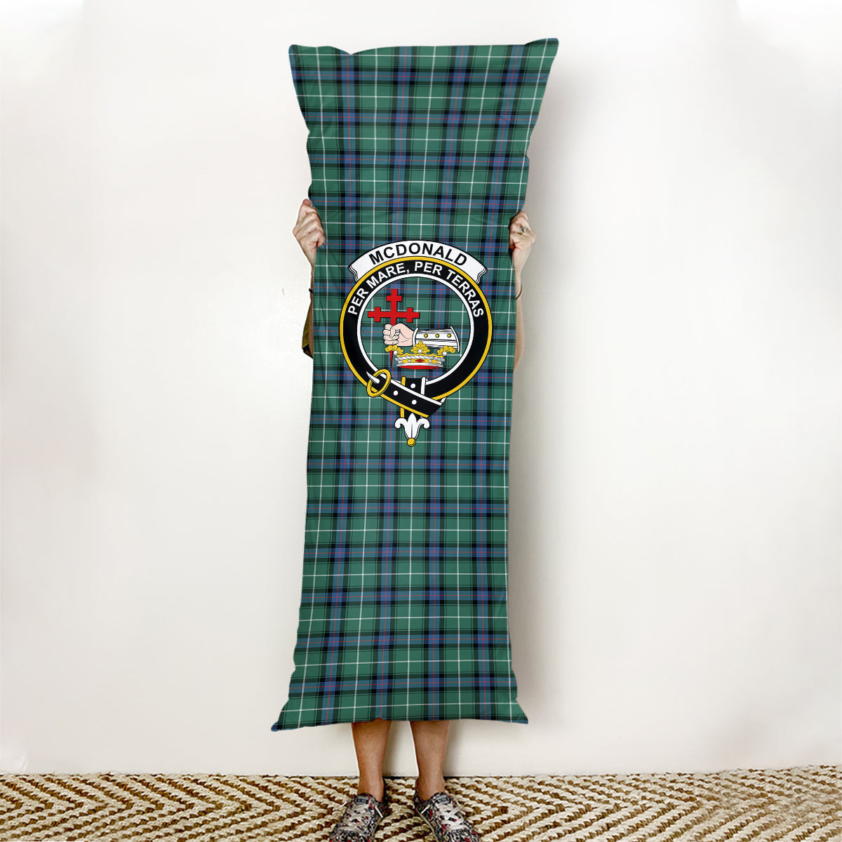 ScotsTee Shop Scottish McDonald of the Isles Hunting Ancient Crest Tartan Body Pillow