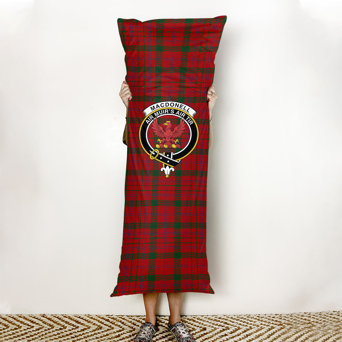 ScotsTee Shop Scottish MacDonell of Keppoch Modern Crest Tartan Body Pillow