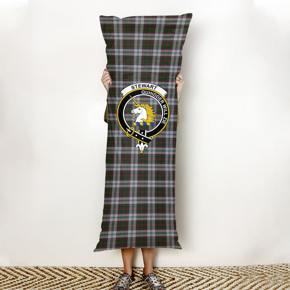 ScotsTee Shop Scottish Stewart of Appin Dress 1 Crest Tartan Body Pillow